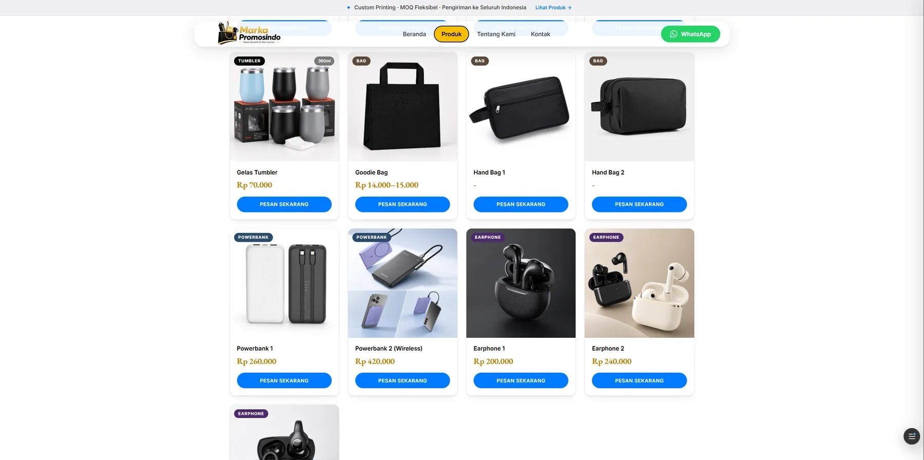 Marka Promosindo product catalog