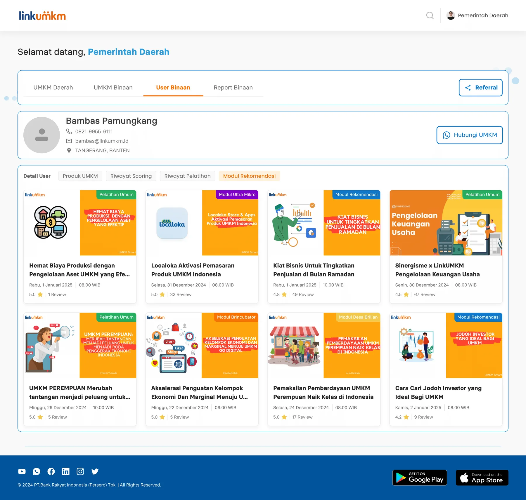 MSME recommended learning modules
